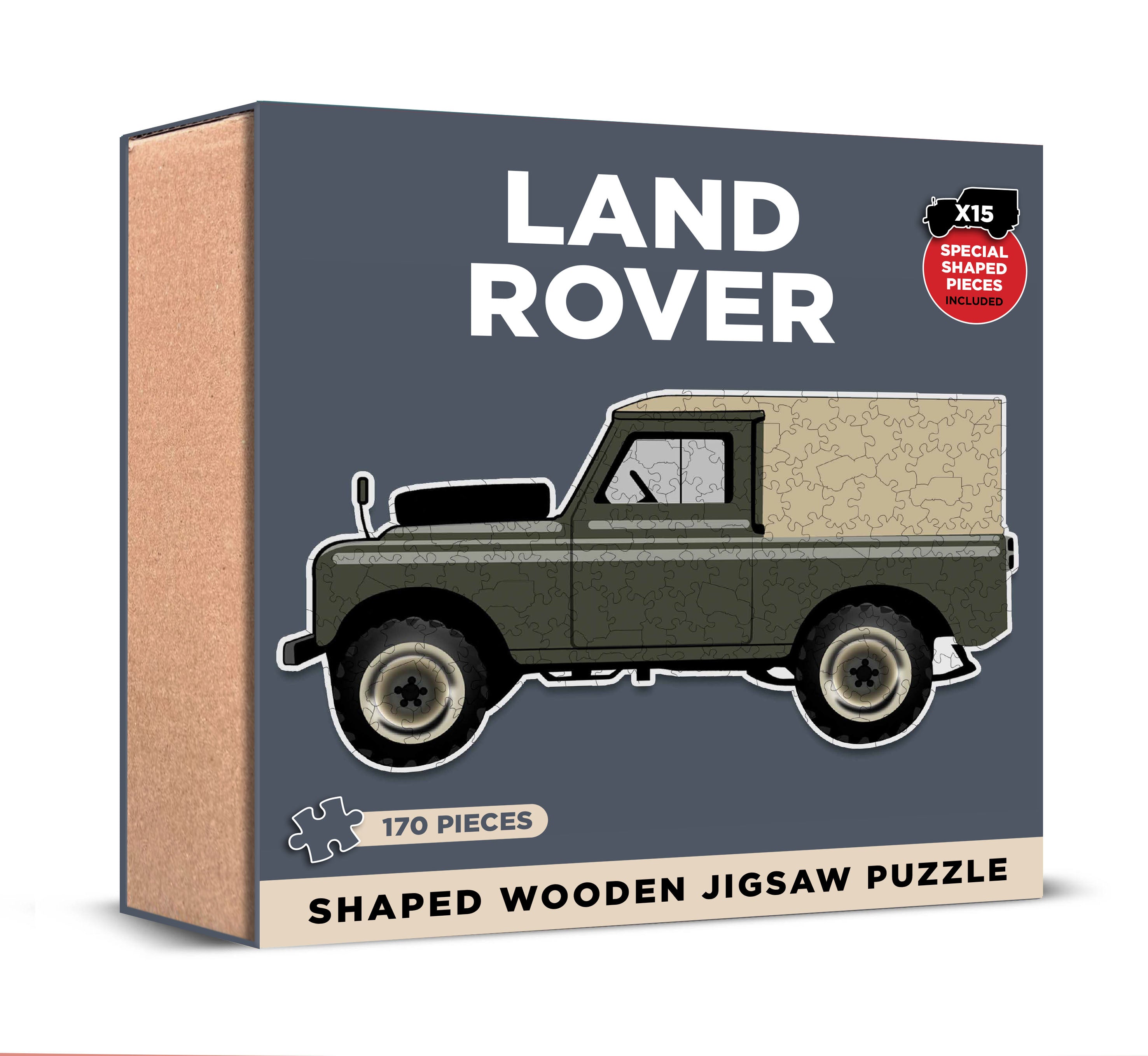 Land Rover Shaped Wooden Jigsaw
