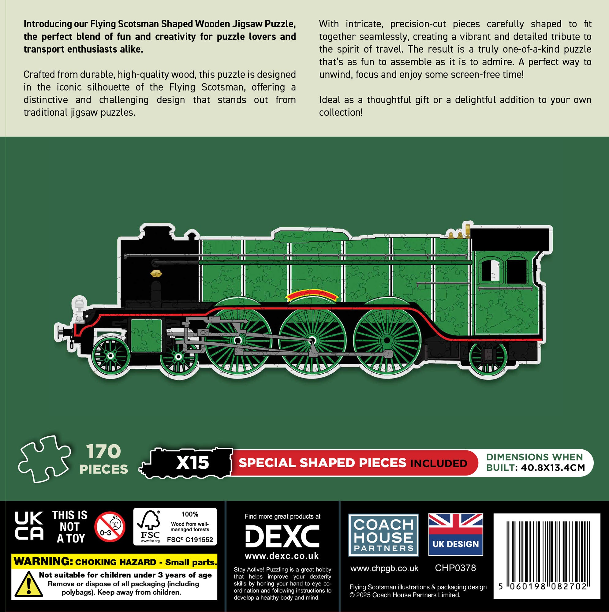 Flying Scotsman Shaped Wooden Jigsaw