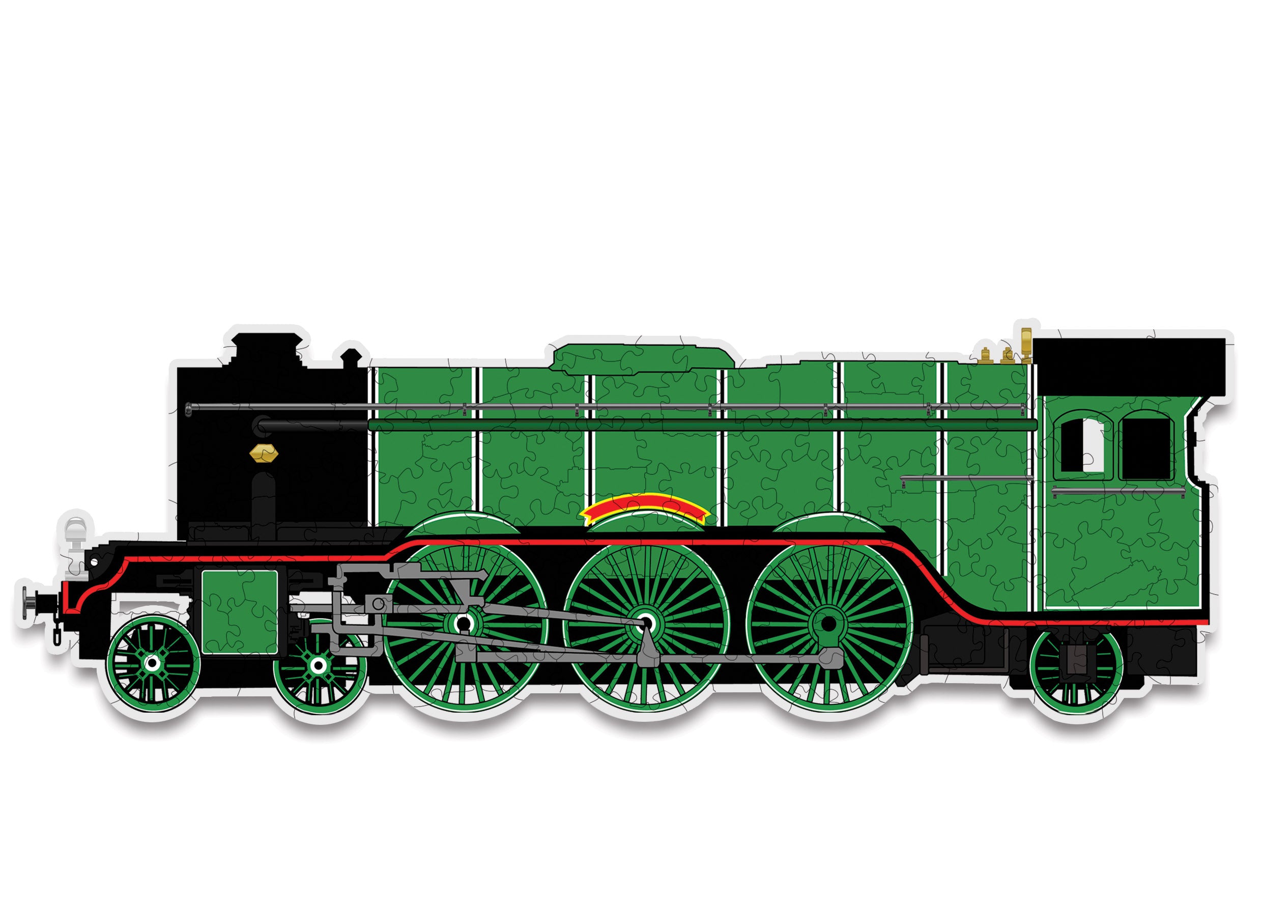 Flying Scotsman Shaped Wooden Jigsaw