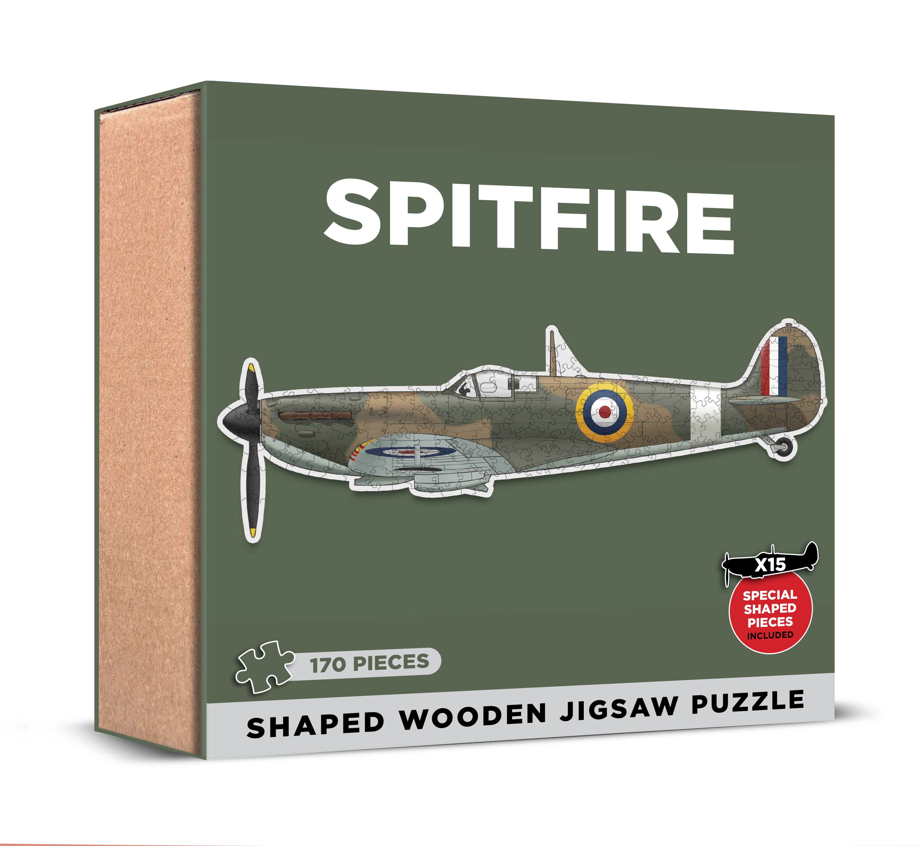Spitfire Shaped Wooden Jigsaw