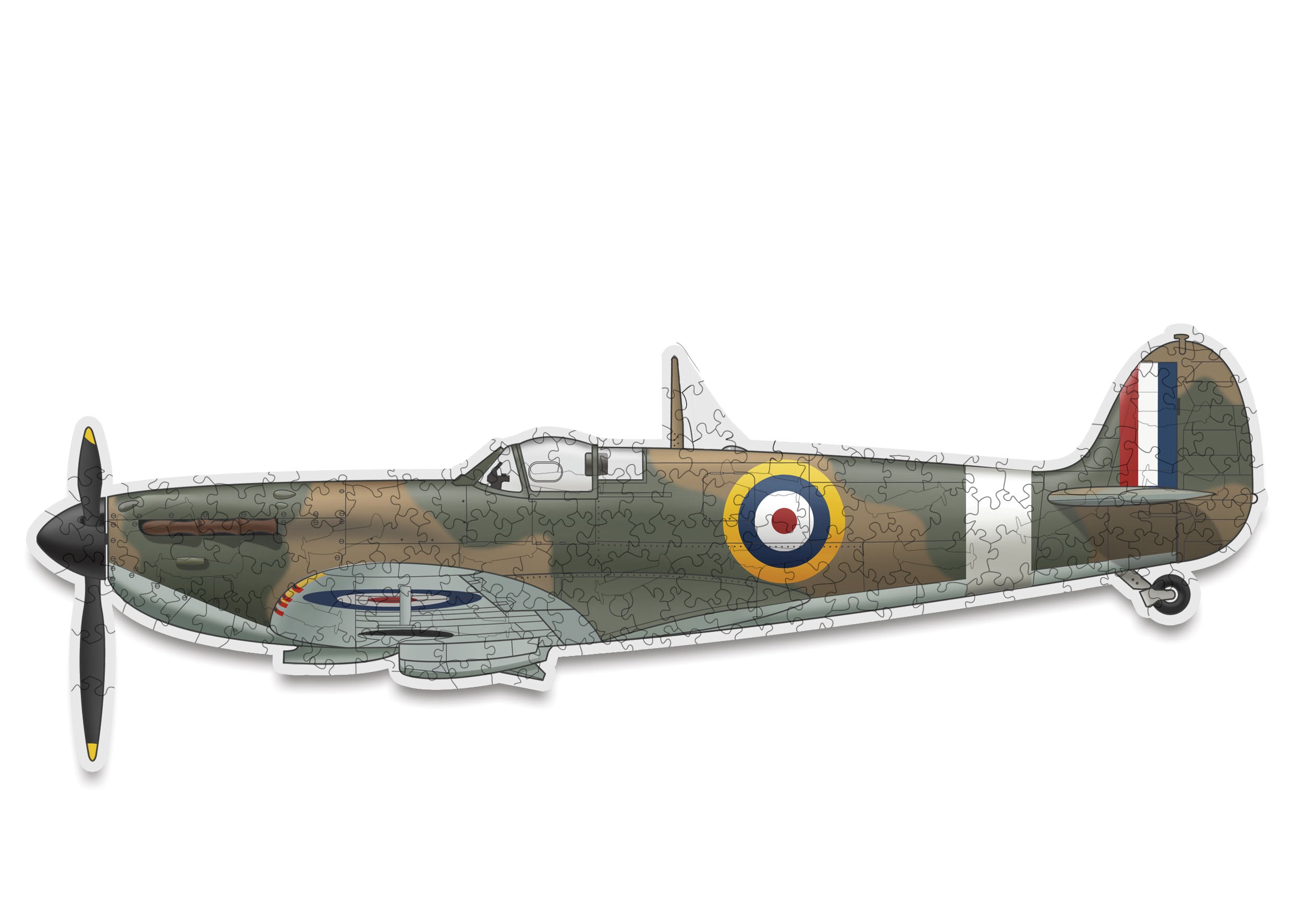 Spitfire Shaped Wooden Jigsaw