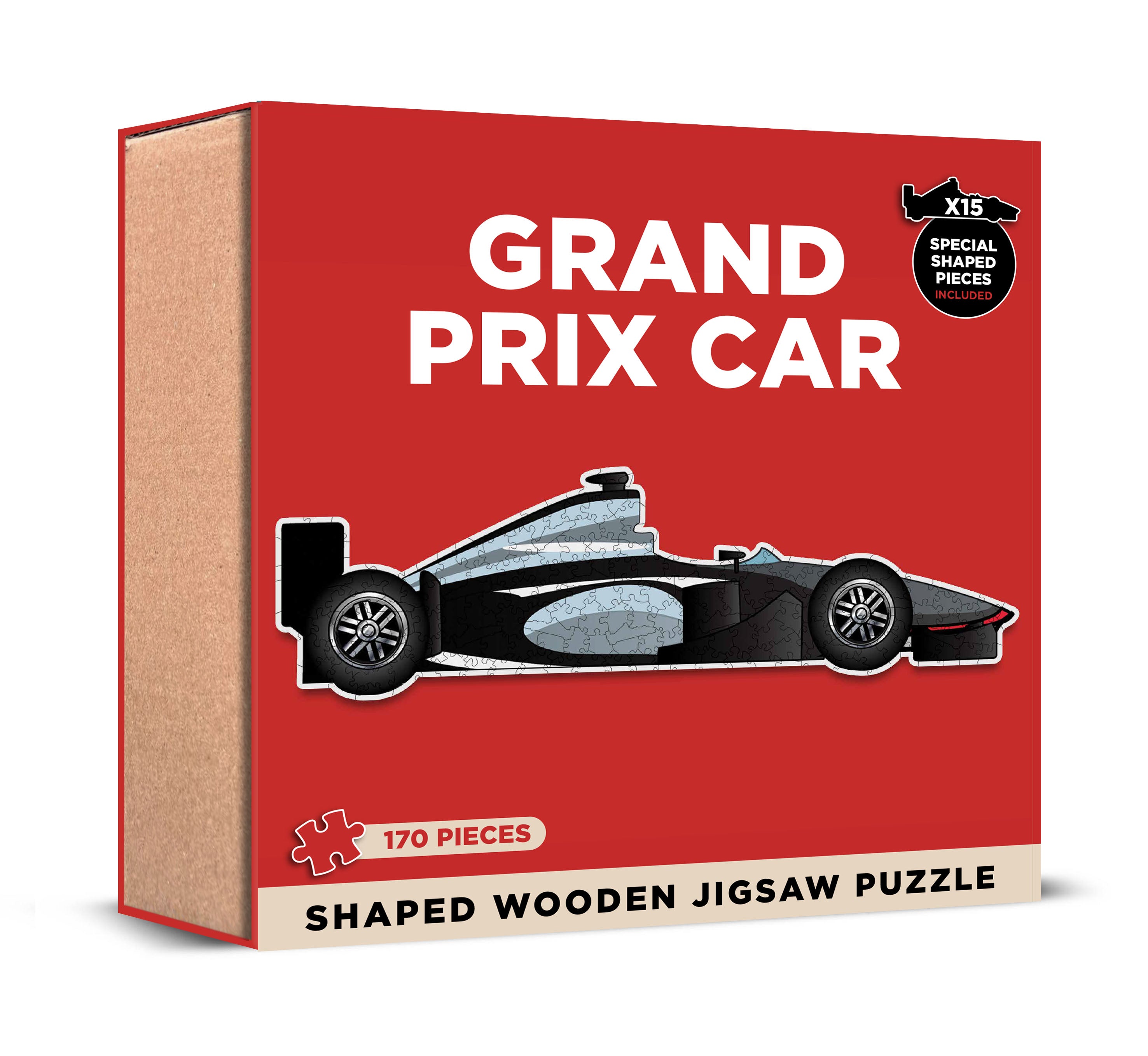 Grand Prix Racing Car Shaped Wooden Jigsaw