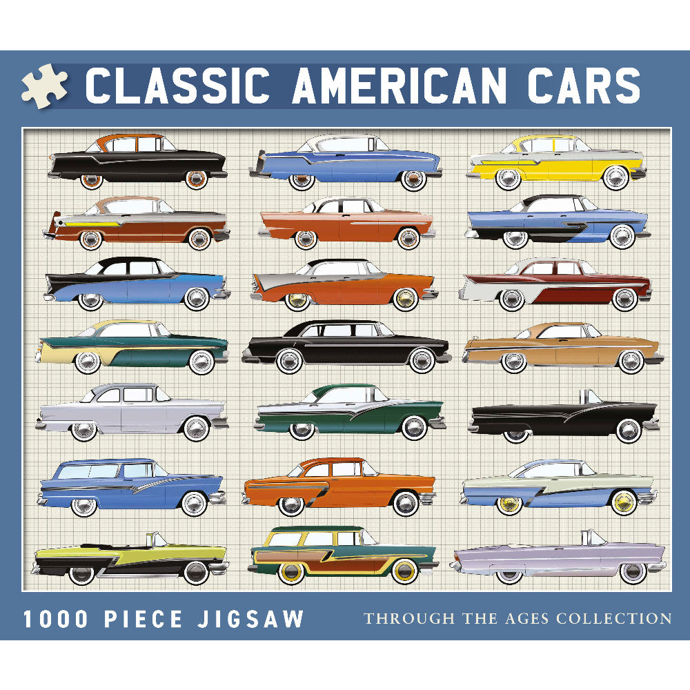 Classic American Cars Jigsaw - 1000 Pieces