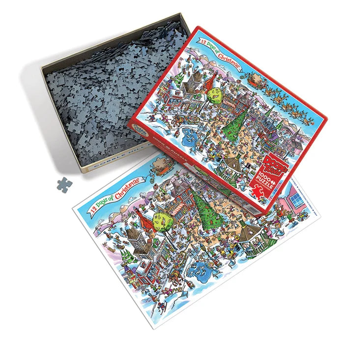 Doodletown: 12 Days Of Christmas Jigsaw - 1000 Pieces