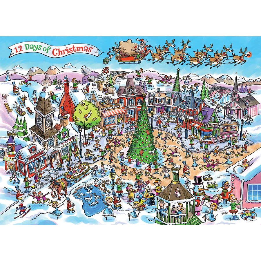 Doodletown: 12 Days Of Christmas Jigsaw - 1000 Pieces