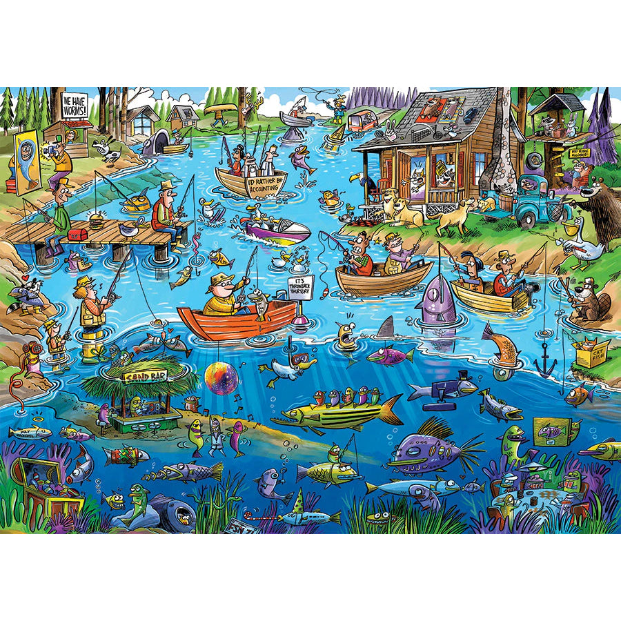 Doodletown: Gone Fishing Jigsaw - 1000 Pieces