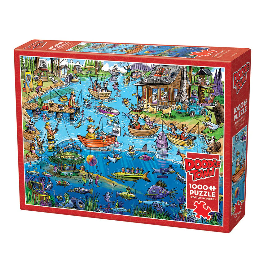 Doodletown: Gone Fishing Jigsaw - 1000 Pieces