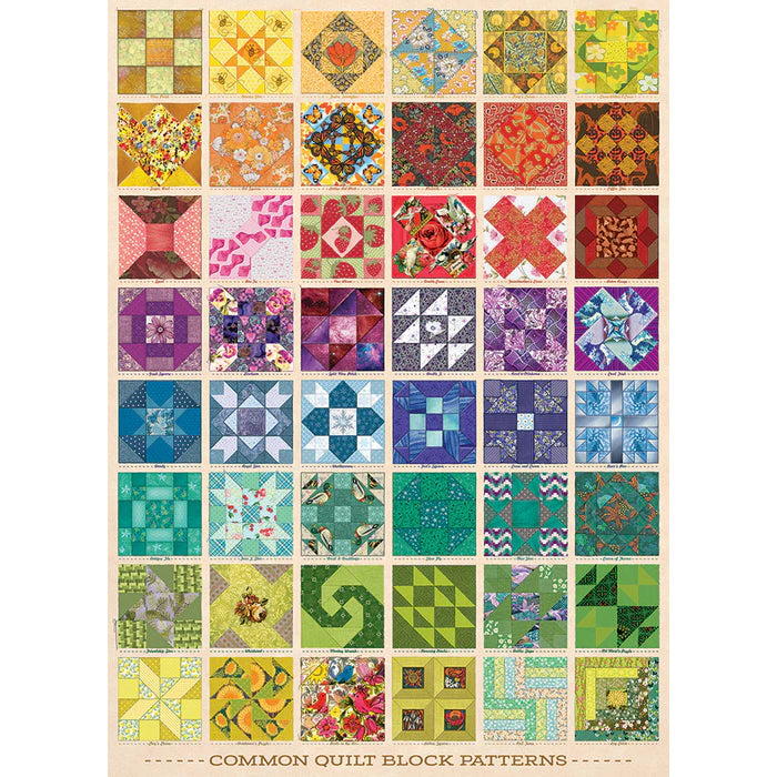 Common Quilt Blocks Jigsaw - 1000 Pieces