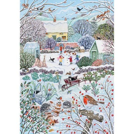 Cottage Garden In Winter Jigsaw Puzzle