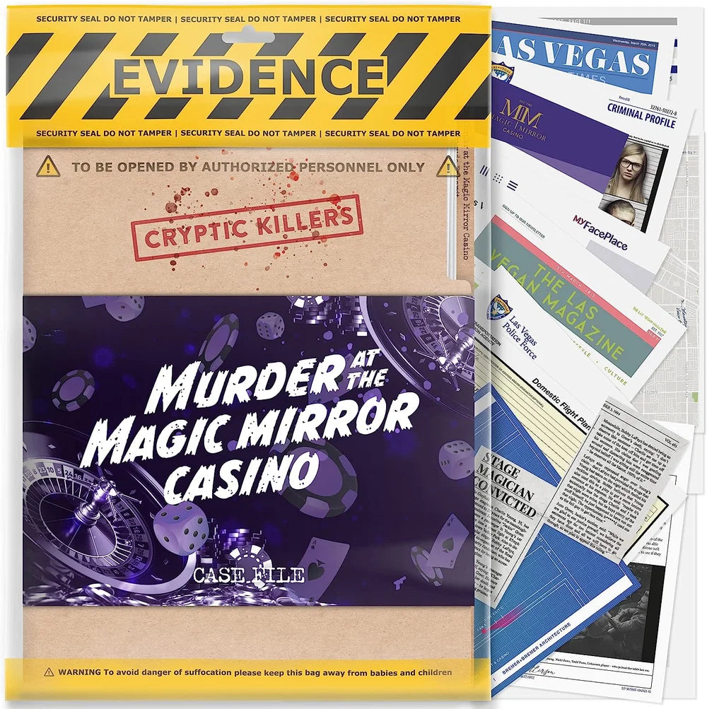 Murder at the Magic Mirror Casino Cold Case Puzzle