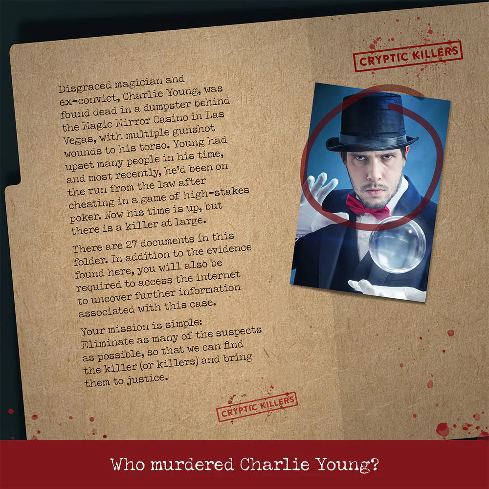 Murder at the Magic Mirror Casino Cold Case Puzzle