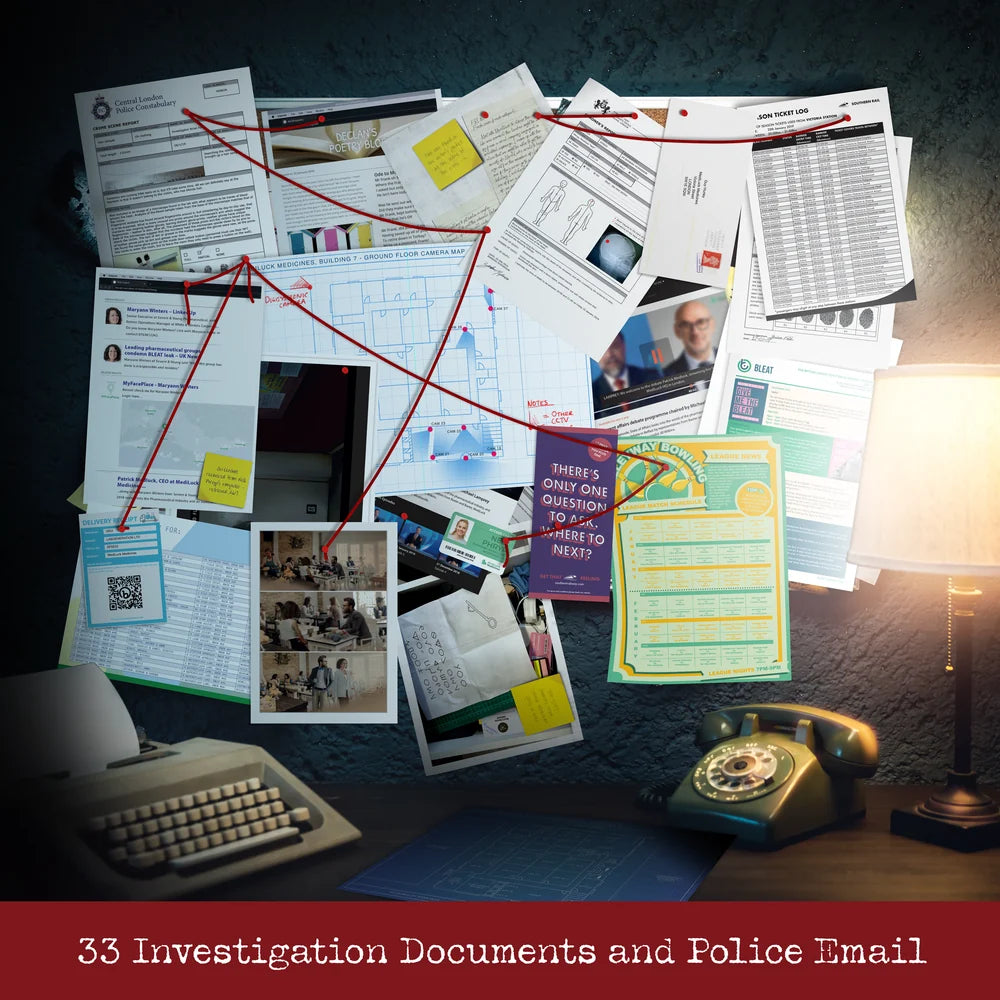 Murder at Mediluck Medicines Cold Case Puzzle
