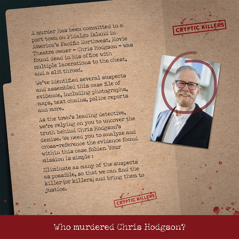 Murder at the Movie Theater Cold Case Puzzle