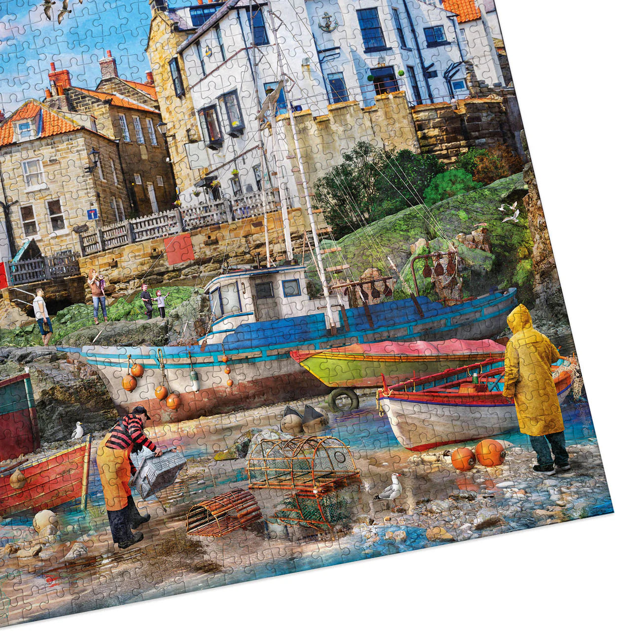 Fishermen At Robin Hood's Bay Jigsaw - 1000 Pieces