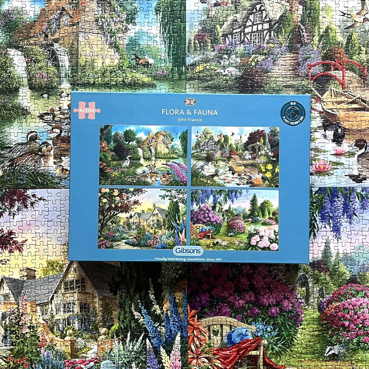 Flora and Fauna Jigsaws - 4 x 500 Pieces