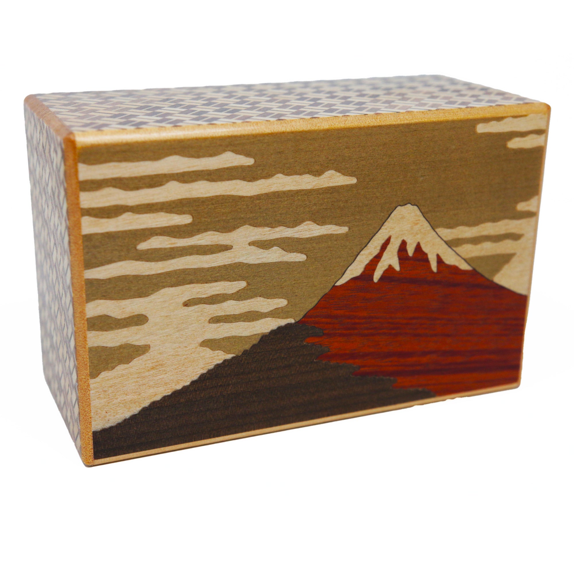 Japanese Puzzle Box - Fuji and Tsubaki - 10 Steps