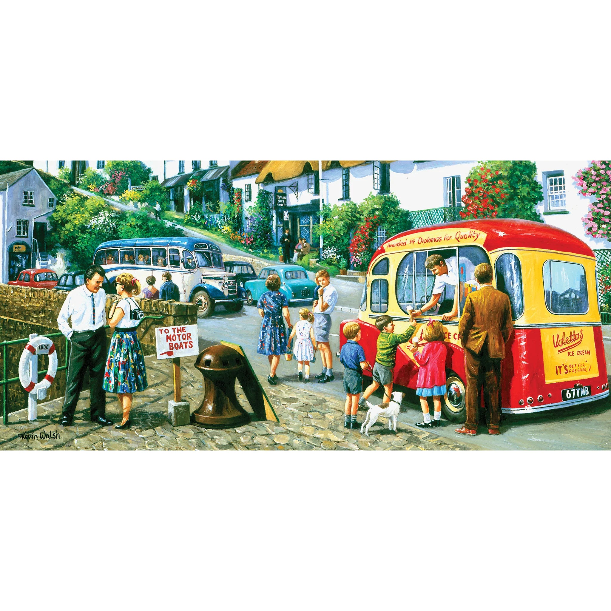 Ice Cream By The River Panoramic Jigsaw - 636 Pieces