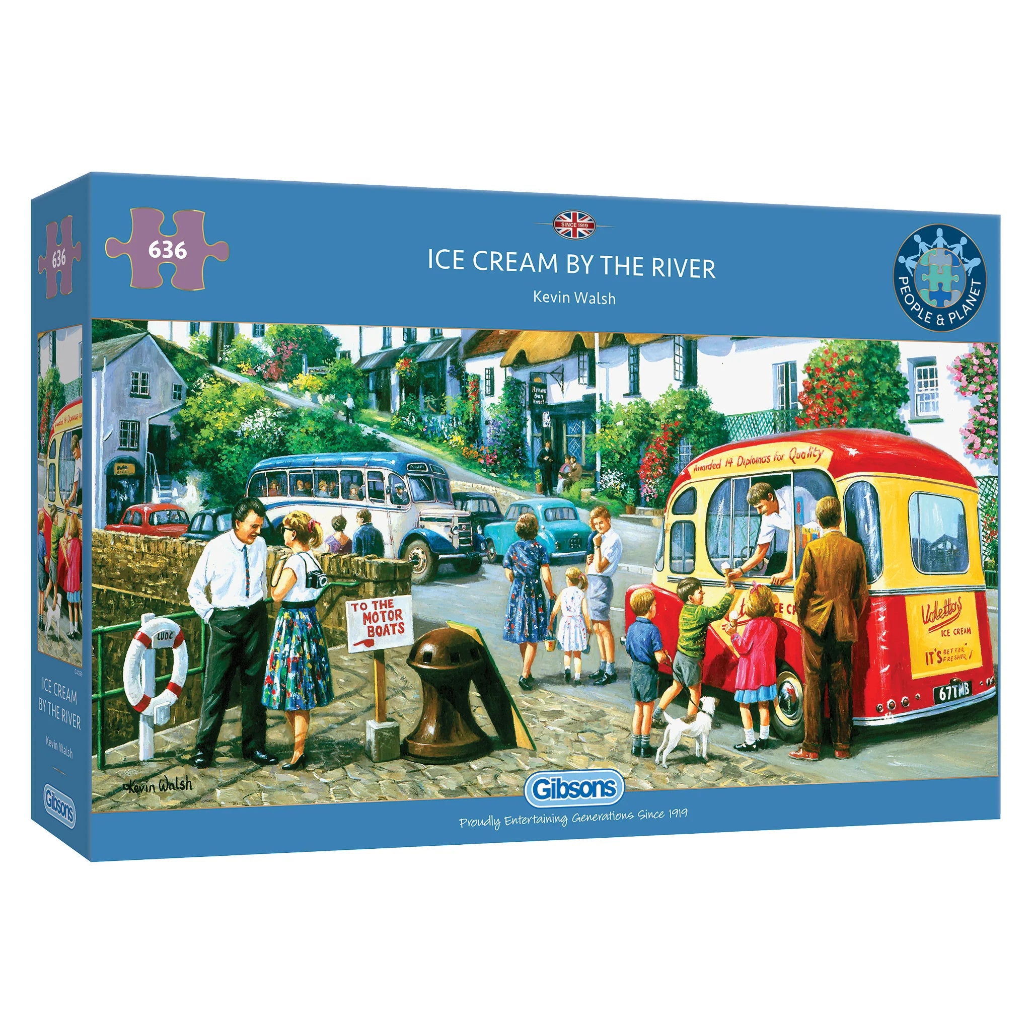 Ice Cream By The River Panoramic Jigsaw - 636 Pieces