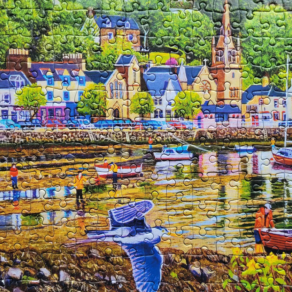 Low Tide At Tobermory Panoramic Jigsaw - 636 Pieces