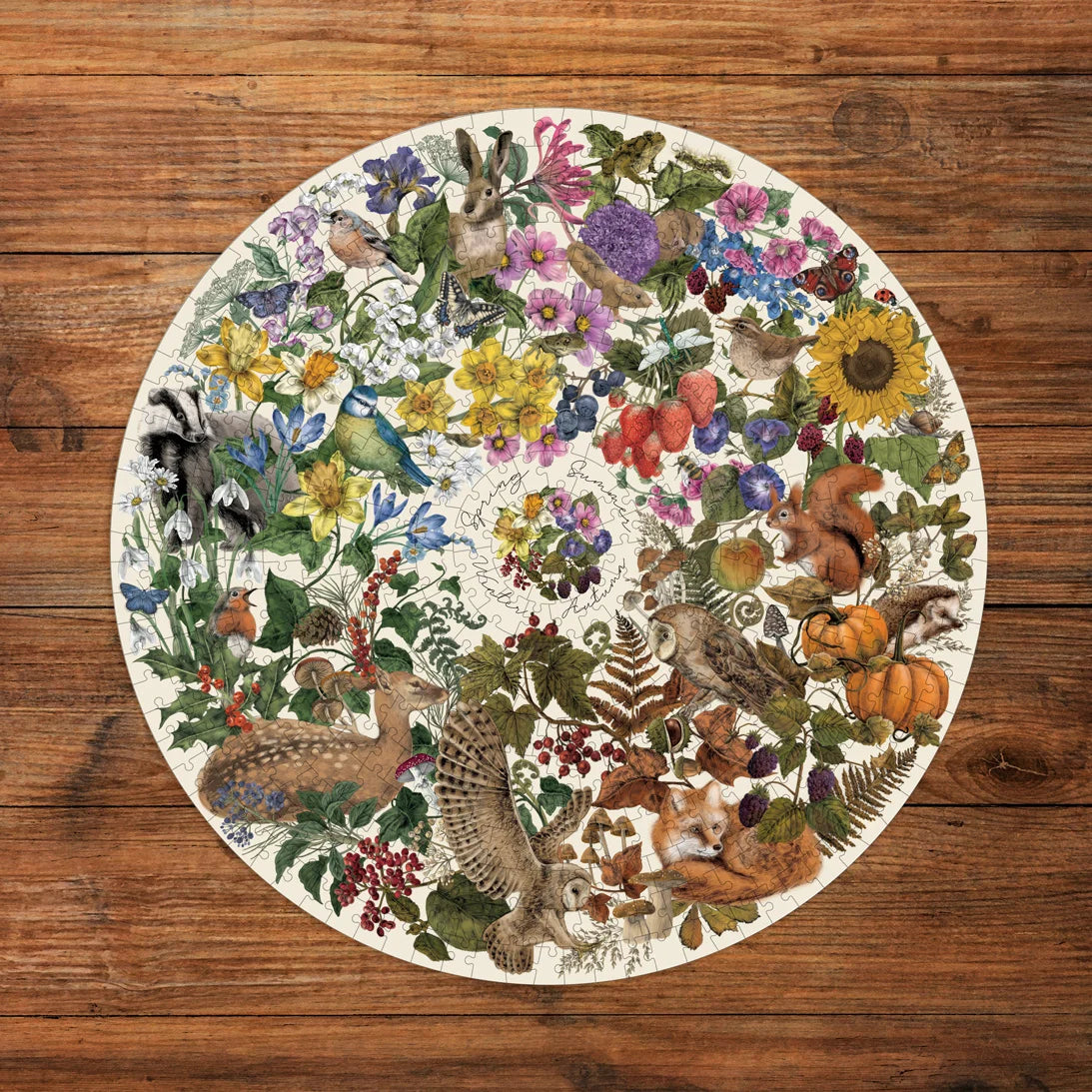 The Art File - Nature's Seasons Circular Jigsaw - 500 Pieces
