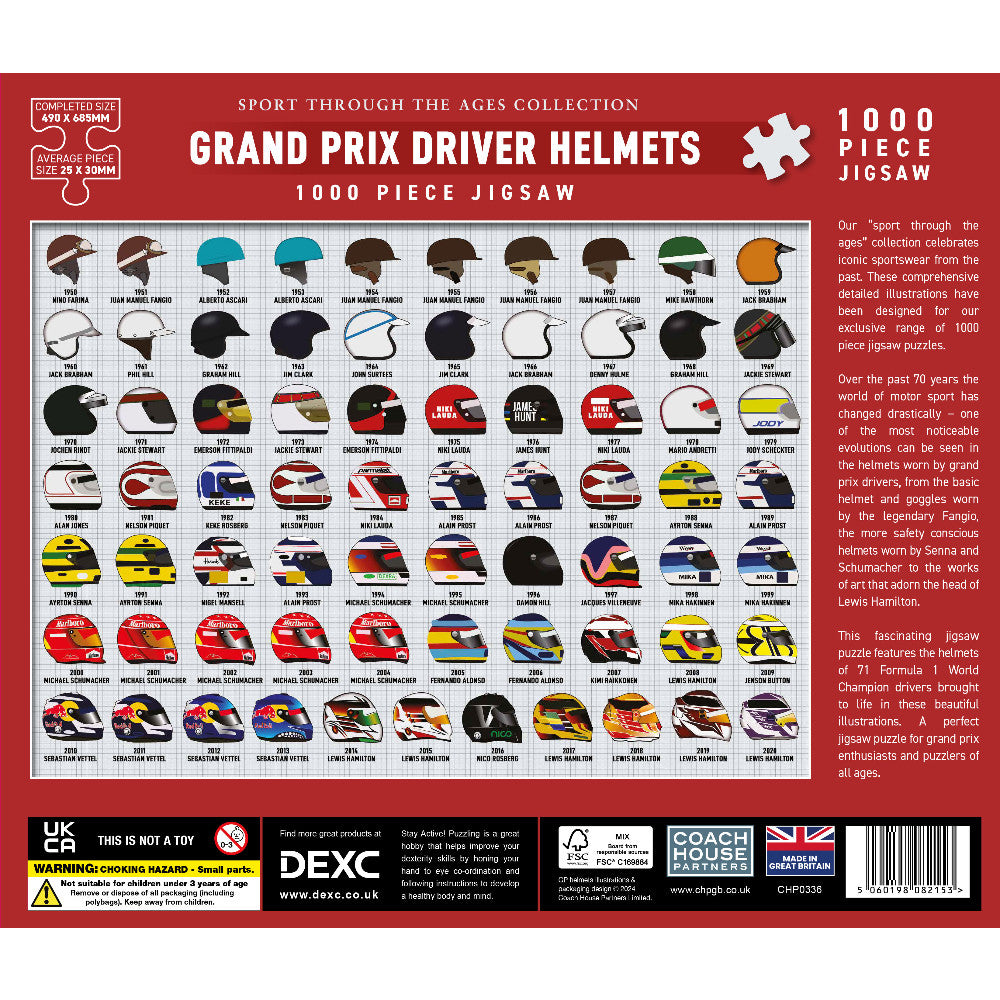 Grand Prix Driver Helmets Jigsaw - 1000 Pieces