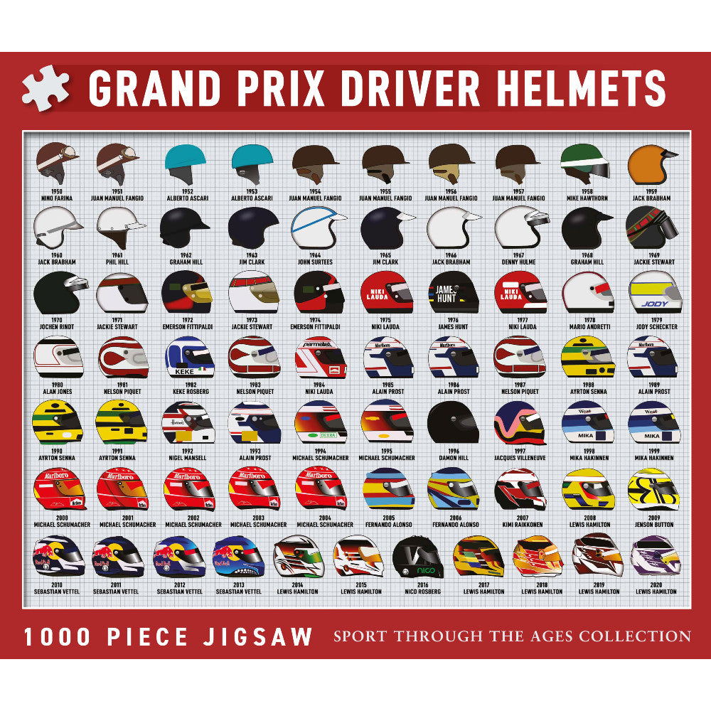 Grand Prix Driver Helmets Jigsaw - 1000 Pieces