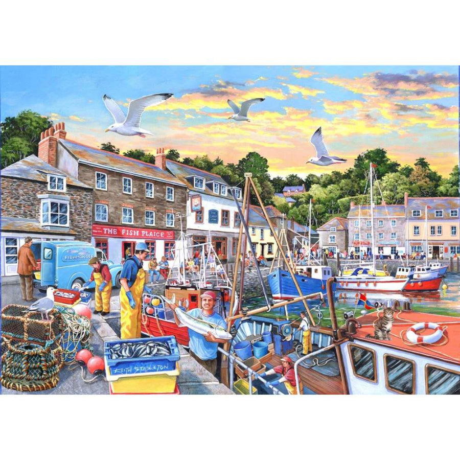 The House of Puzzles - N° 26 – Puzzle Catch of the Day – Puzzle de 1000 pièces pour adultes, illustration d'artiste, paysage pittoresque, cadeaux de puzzle de luxe The House of Puzzles - N° 26 – Puzzle Catch of the Day – Puzzle de 1000 pièces pour adultes, illustration d'artiste, paysage pittoresque, cadeaux de puzzle de luxe
