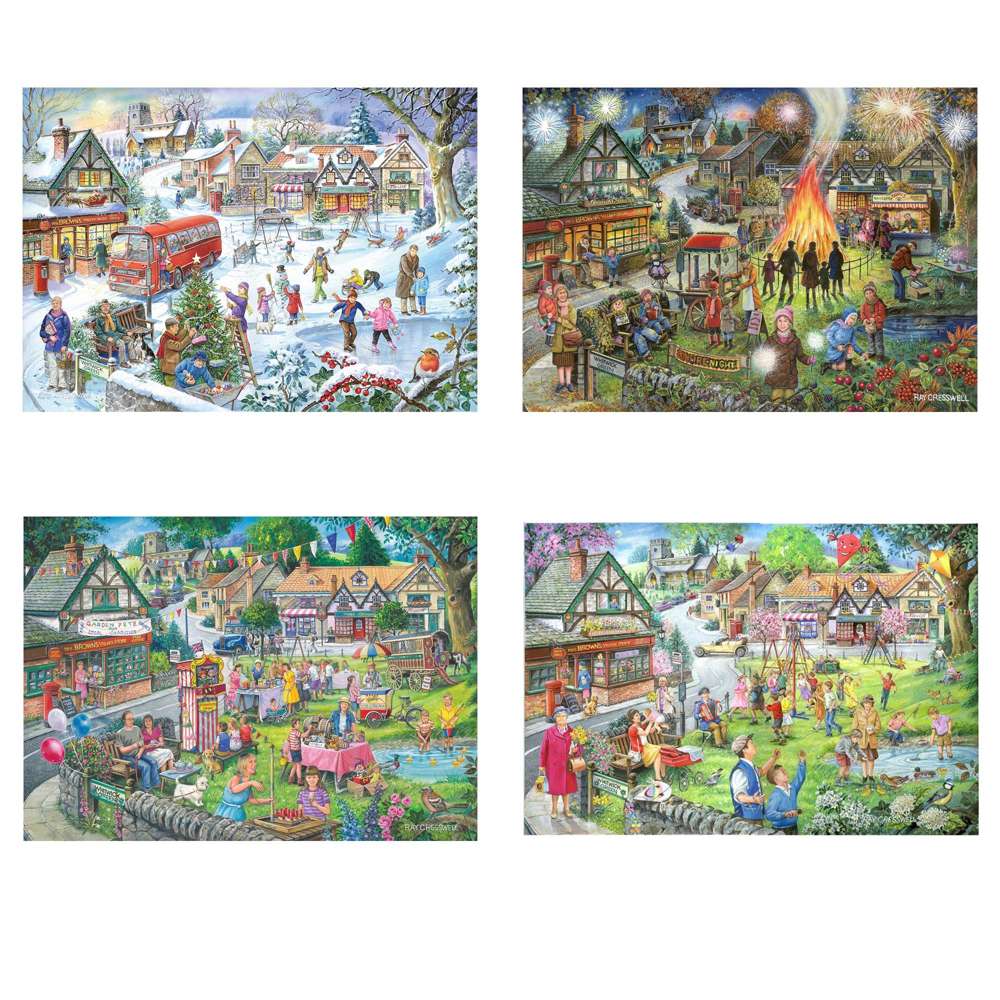 Seasons On The Green Jigsaws - 4 x 500 Pieces