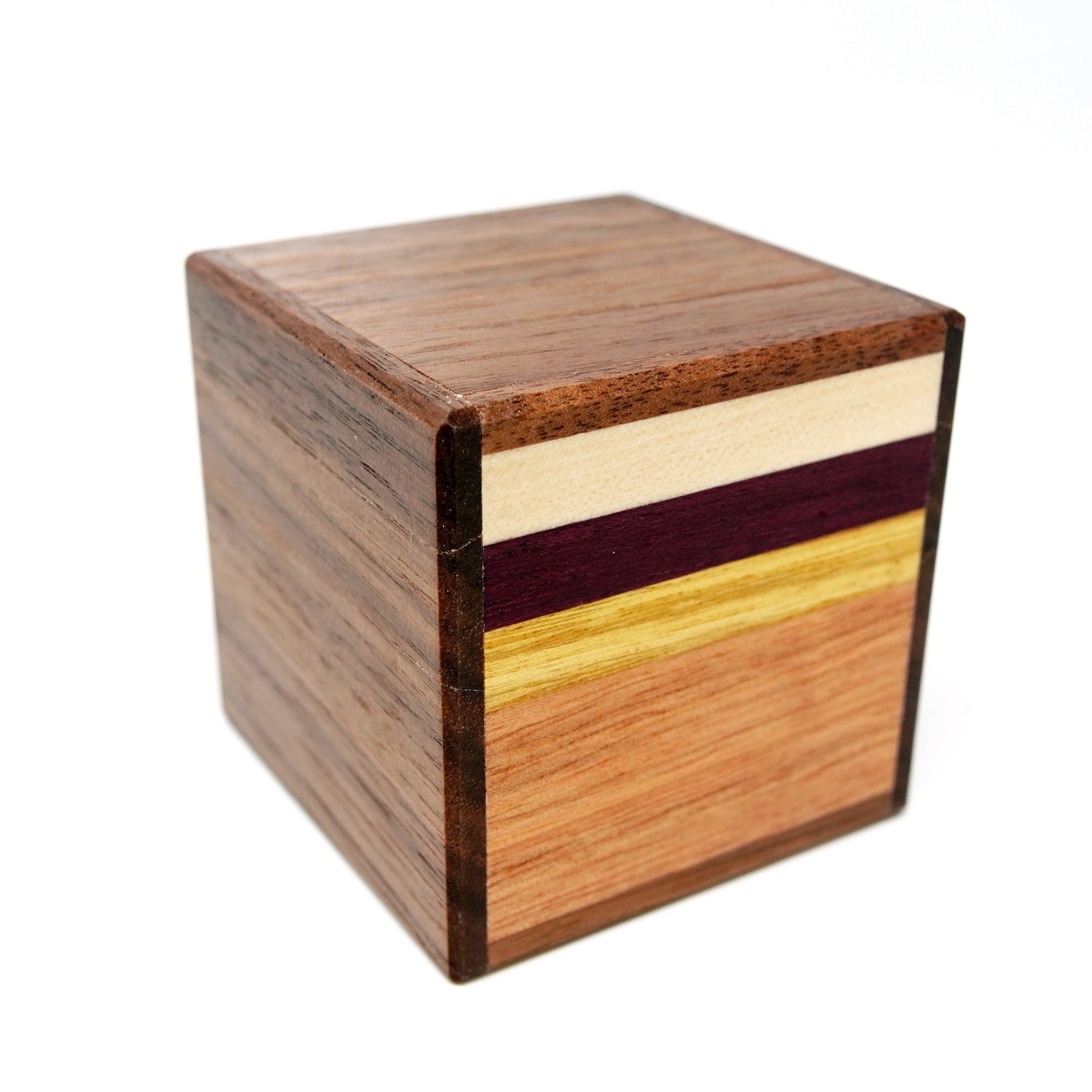 Japanese Puzzle Box - 2 Sun Cube 12 Steps - Natural