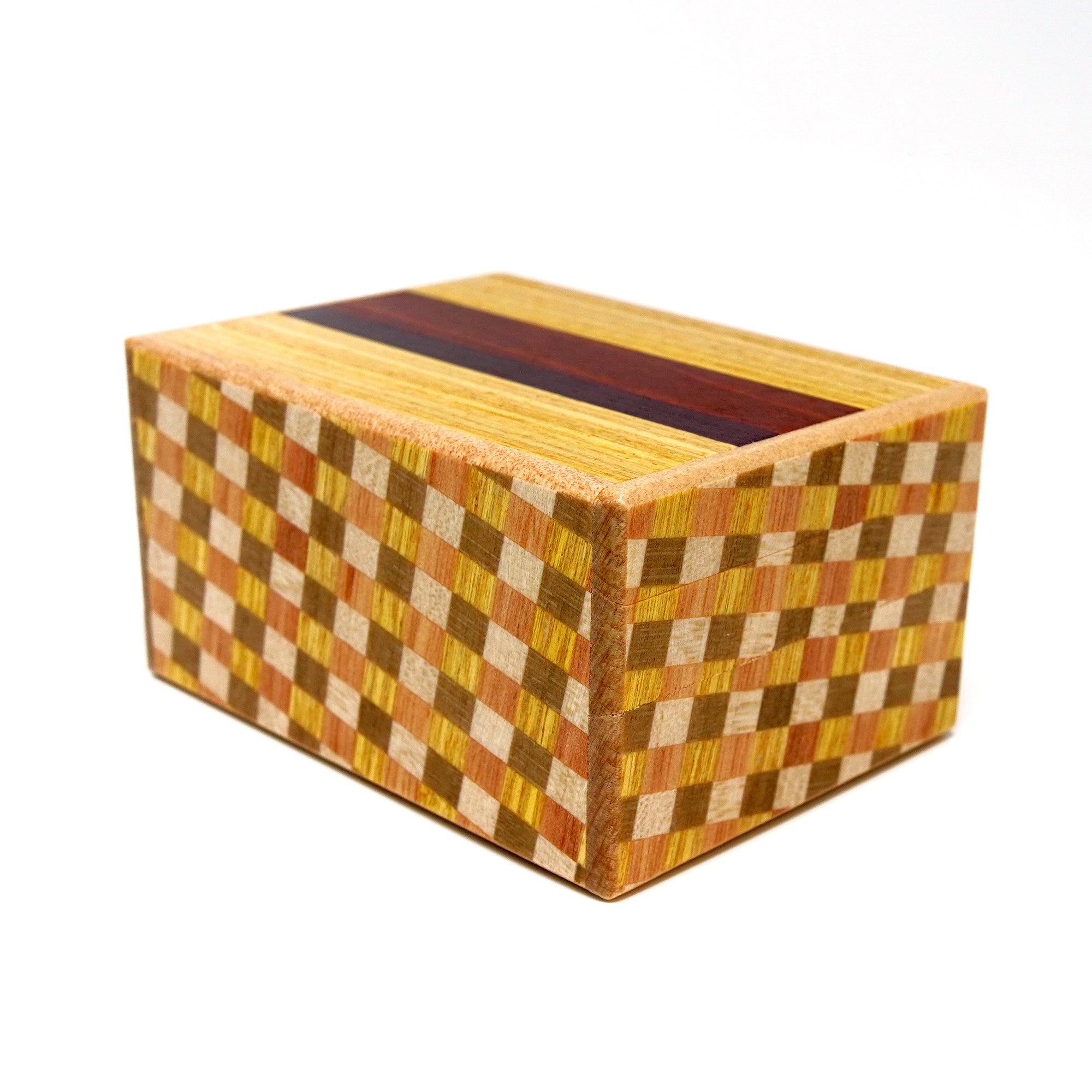 Japanese Puzzle Box - 3 Sun 12 Steps - Natural/ Ichimatsu