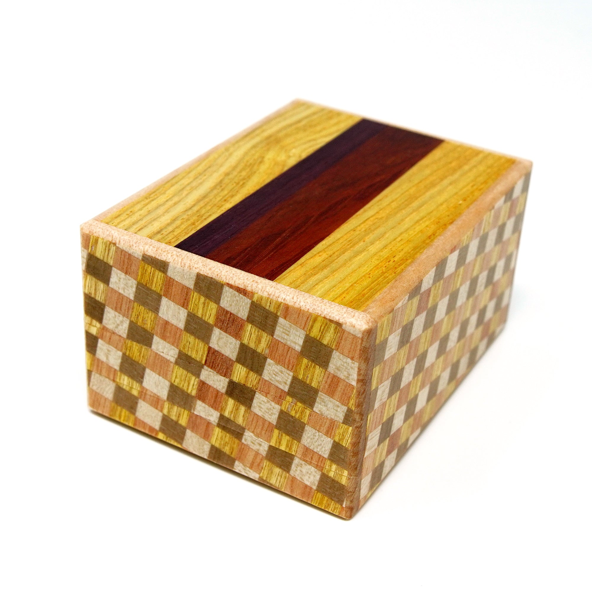 Japanese Puzzle Box - 3 Sun 12 Steps - Natural/ Ichimatsu