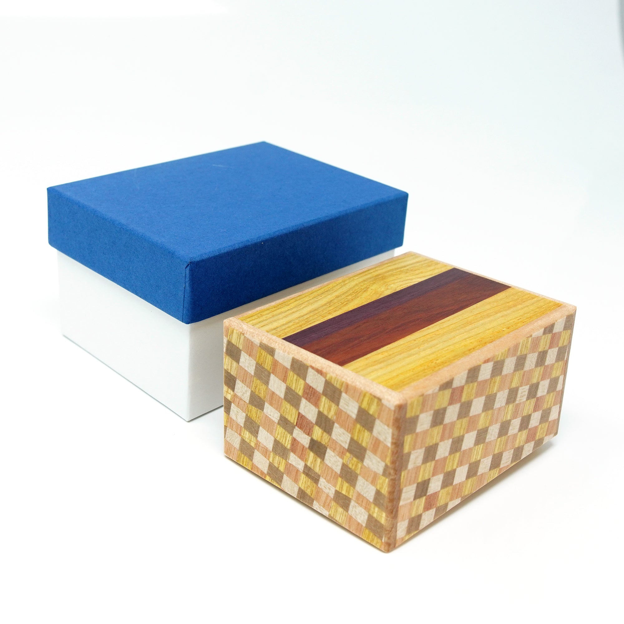 Japanese Puzzle Box - 3 Sun 12 Steps - Natural/ Ichimatsu