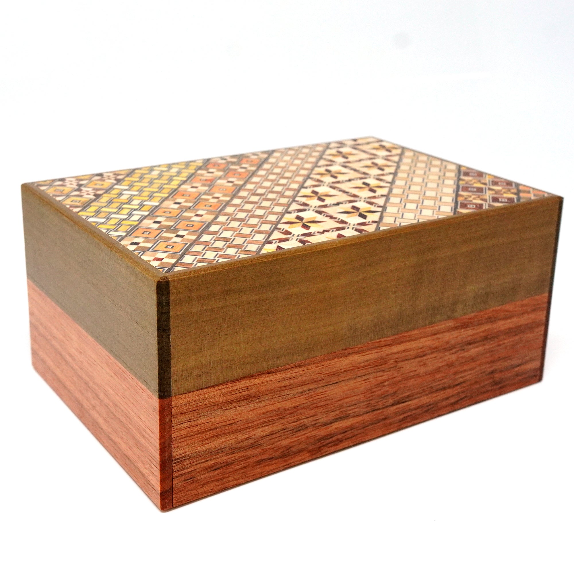 Japanese Puzzle Box - 6 Sun 27 Steps - Yosegi/ Natural