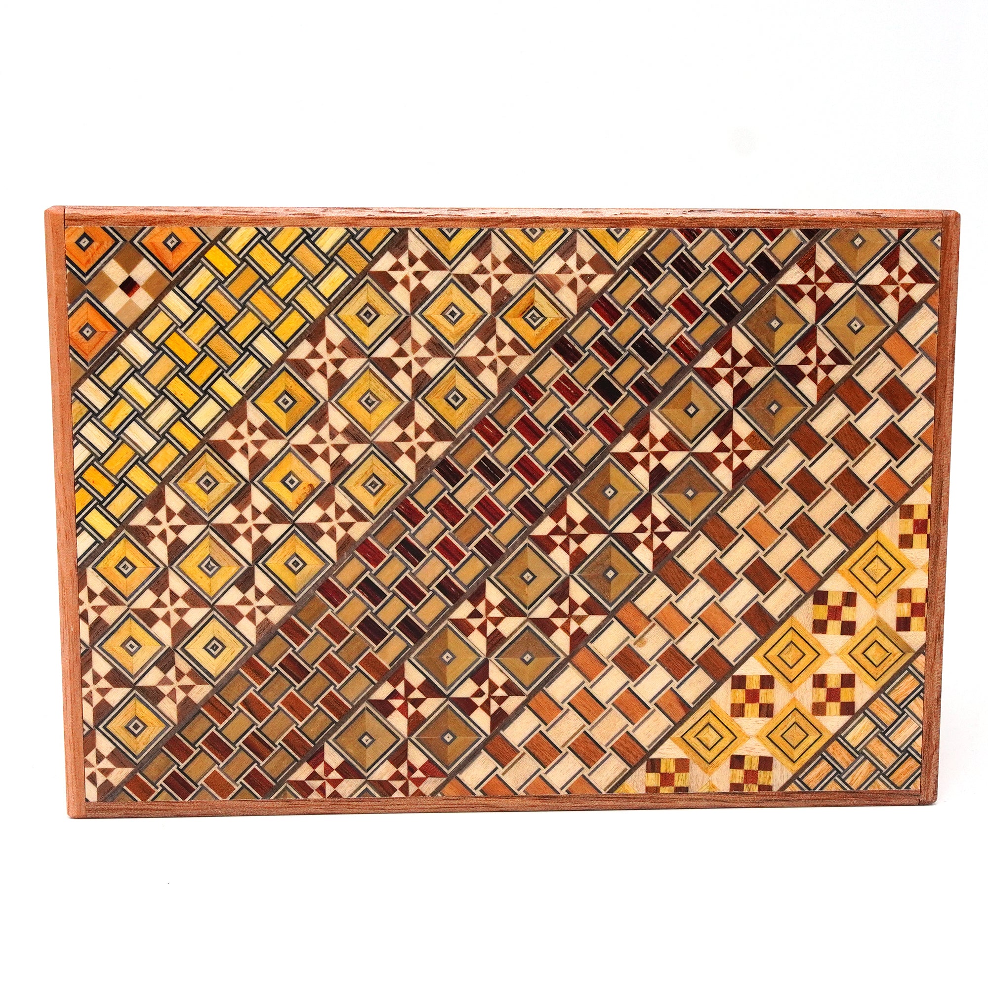 Japanese Puzzle Box - 6 Sun 27 Steps - Yosegi/ Natural