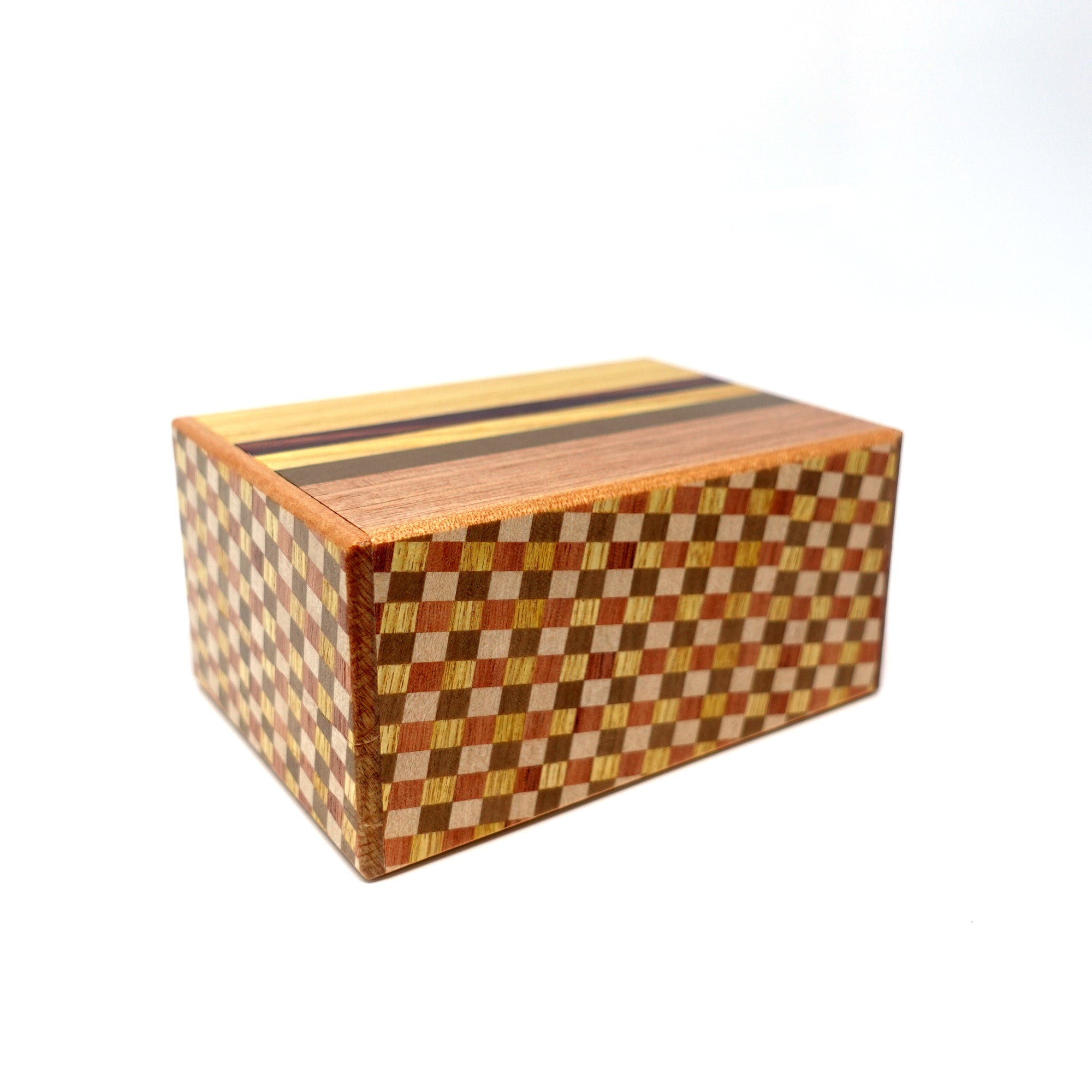 Japanese Puzzle Box - 4.2 Sun 27 Steps - Natural Wood/ Ichimatsu
