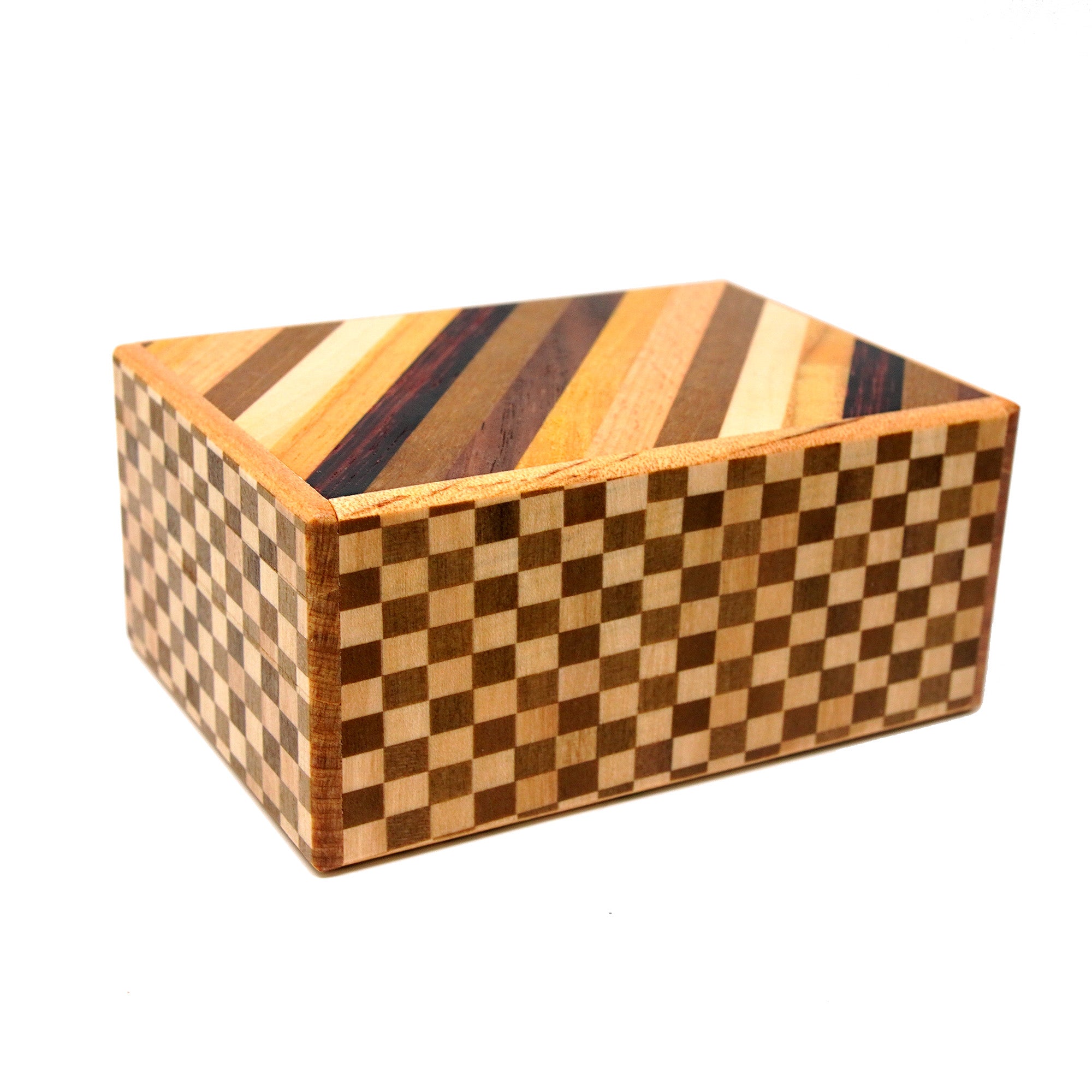 Japanese Puzzle Box - 4 Sun 14 Steps - Stripes/ Ichimatsu
