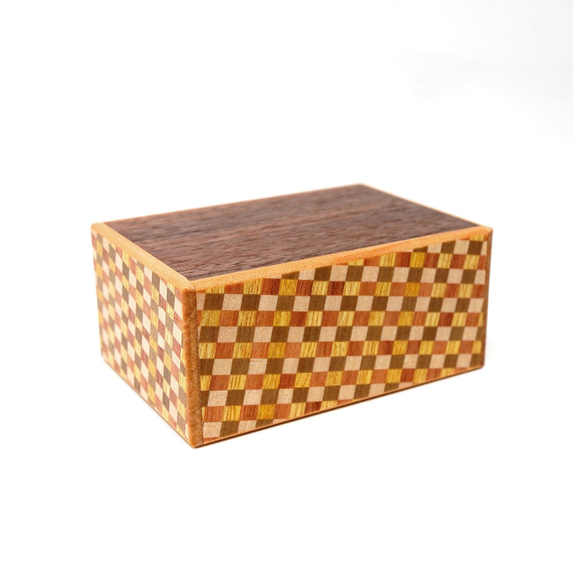 Japanese Puzzle Box - 4 Sun 18 Steps - Walnut/ Ichimatsu