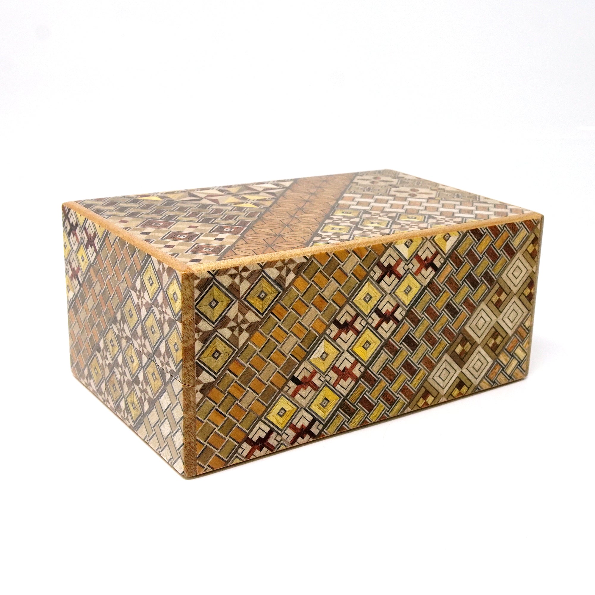 yomasigen.73105① Handmade Real Japanese Puzzle Box - 5 Sun 21 Steps - Yosegi