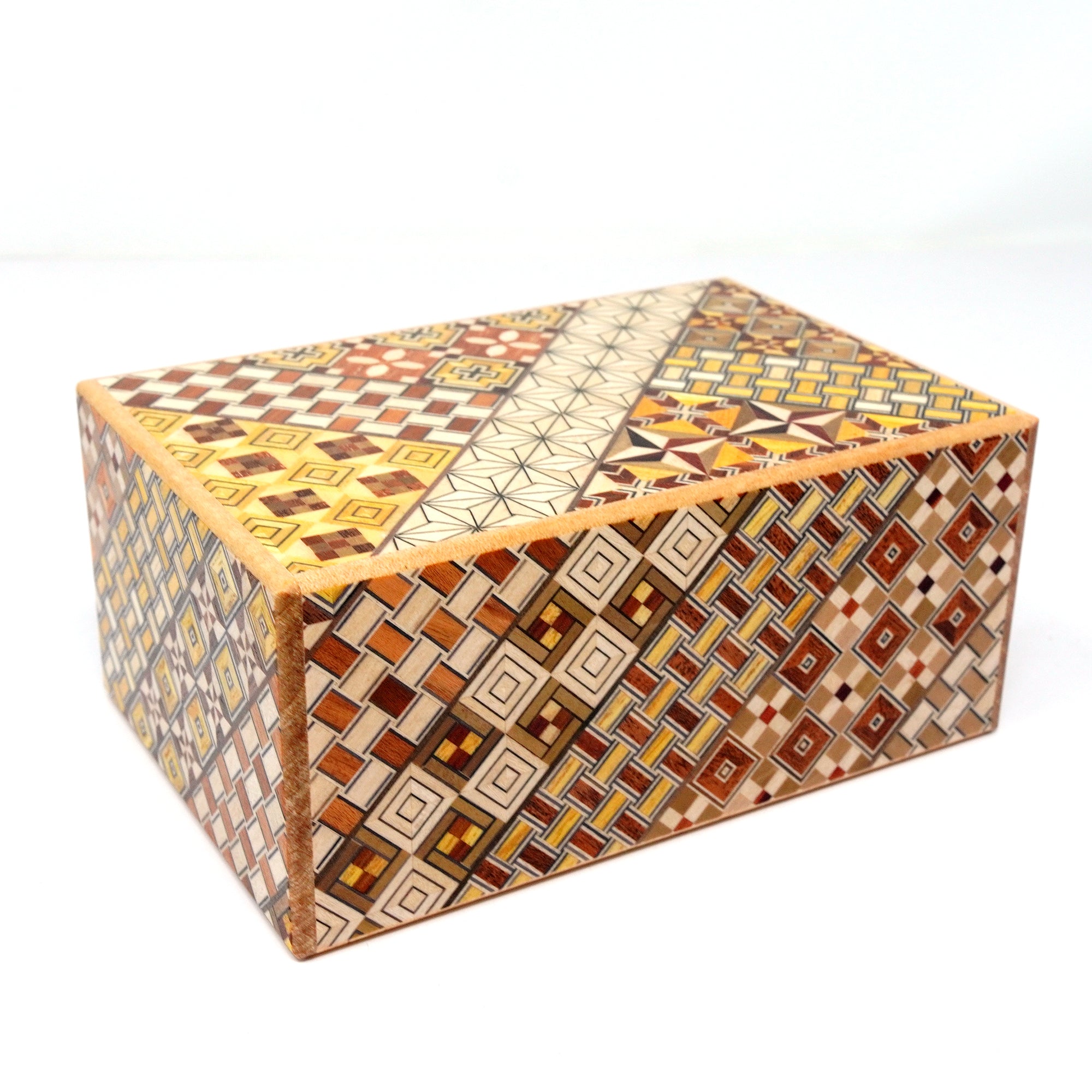 Japanese Puzzle Box - 5 Sun 10 Steps With Drawer - Yosegi