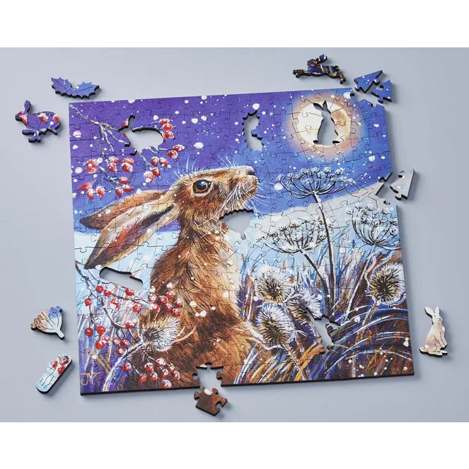Moon Gazing Hare Jigsaw Puzzle
