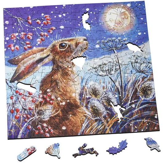 Moon Gazing Hare Jigsaw Puzzle