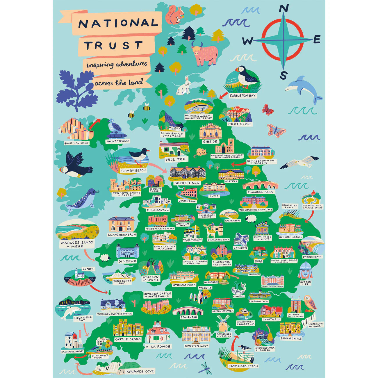 National Trust: Across The Land Jigsaw - 500 Pieces