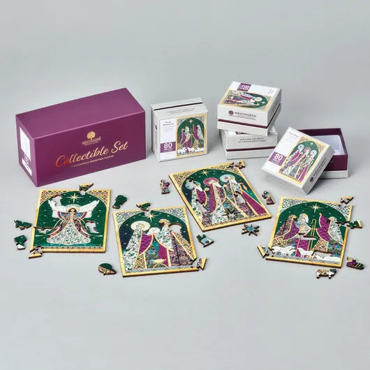 Nativity Collectible Gift Set - 4 x 80 Pieces