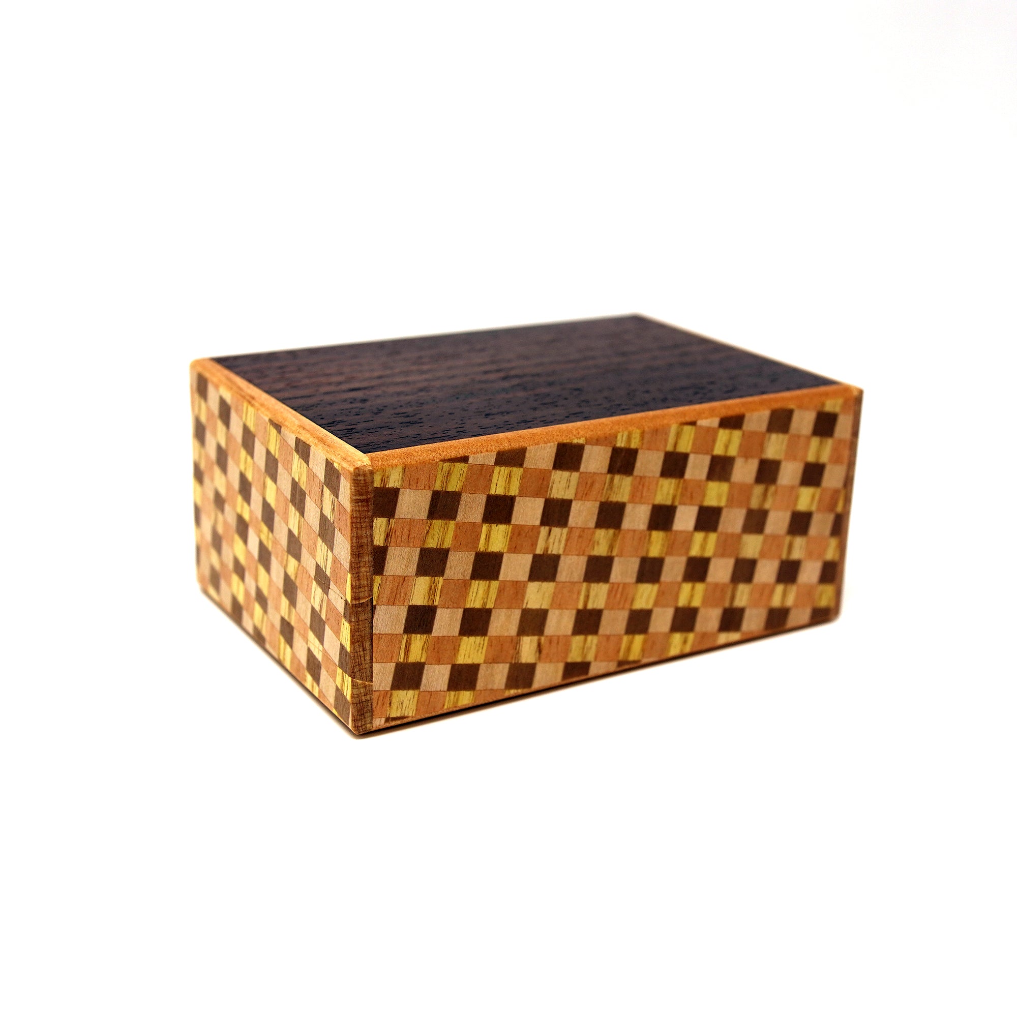 Japanese Puzzle Box - 4 Sun 7+7 Steps Two Compartment Puzzle Box