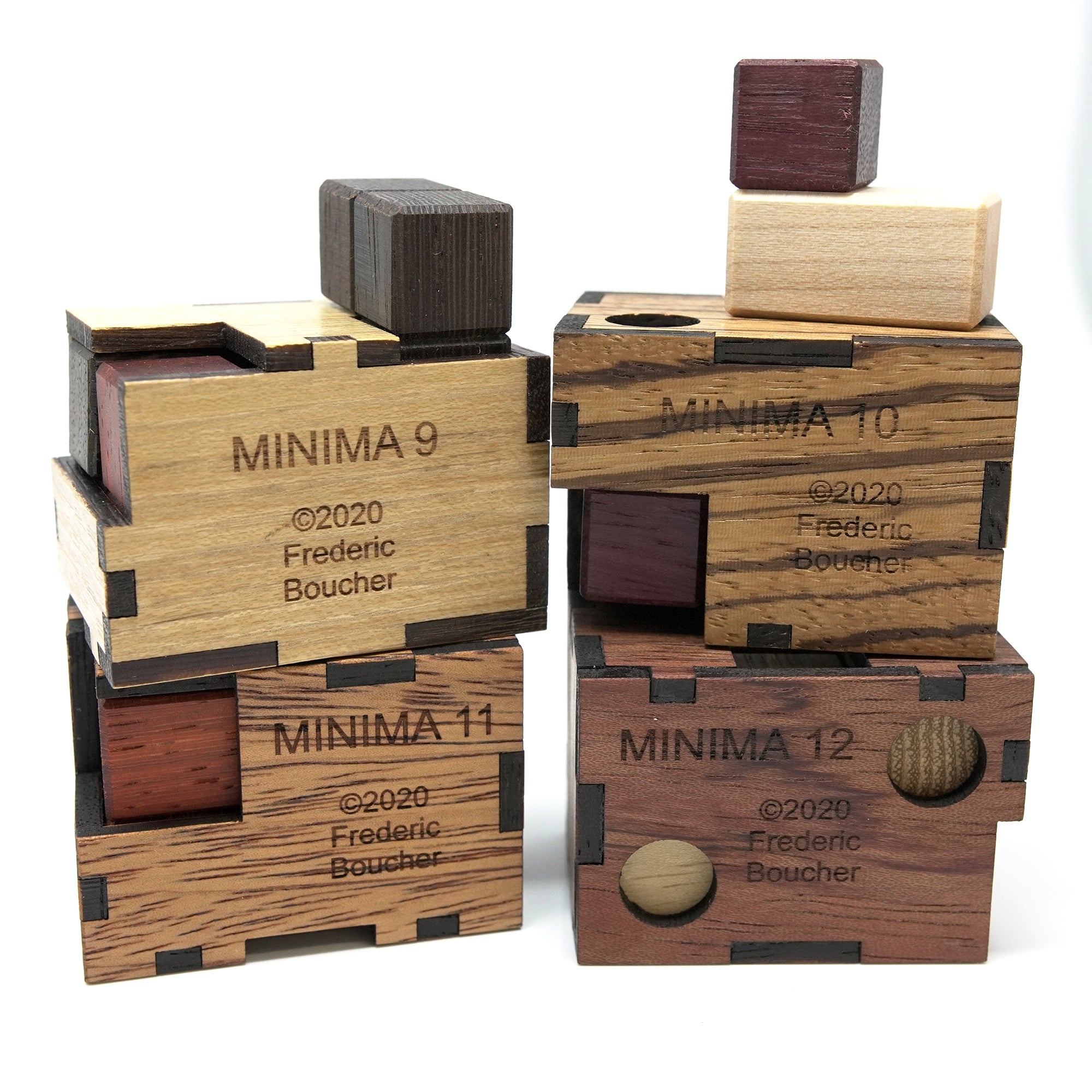 Minima Puzzle Set 9-12 | Difficult Wooden Packing Puzzles