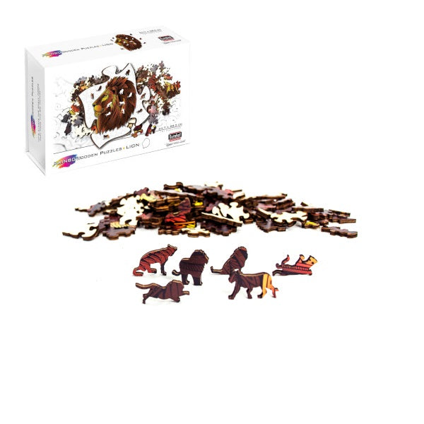 Rainbow Wooden Jigsaw - Lion