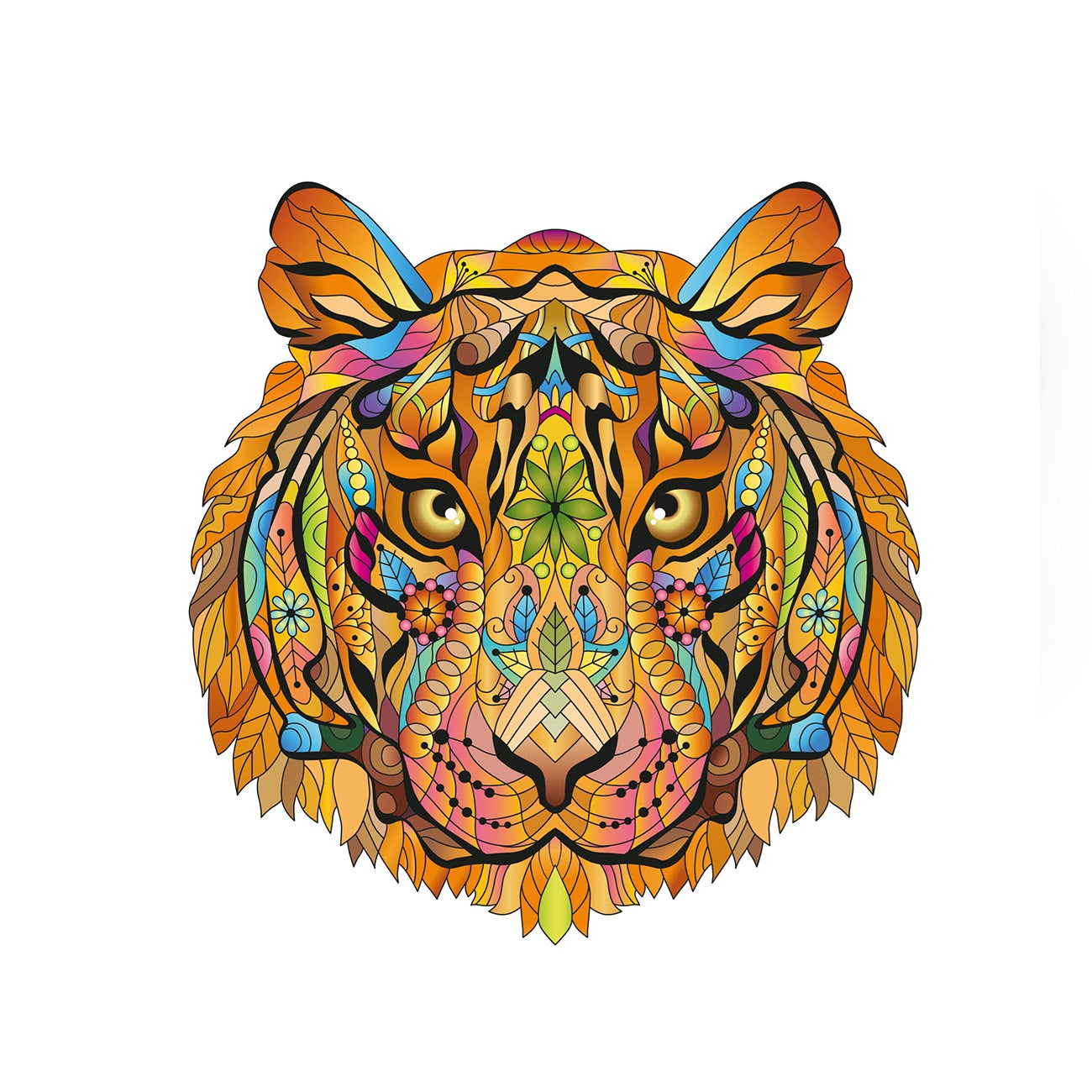 Rainbow Wooden Jigsaw - Tiger