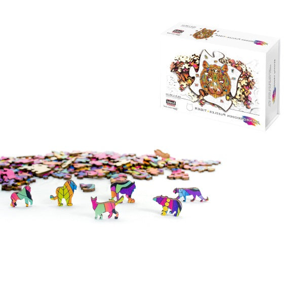 Rainbow Wooden Jigsaw - Tiger