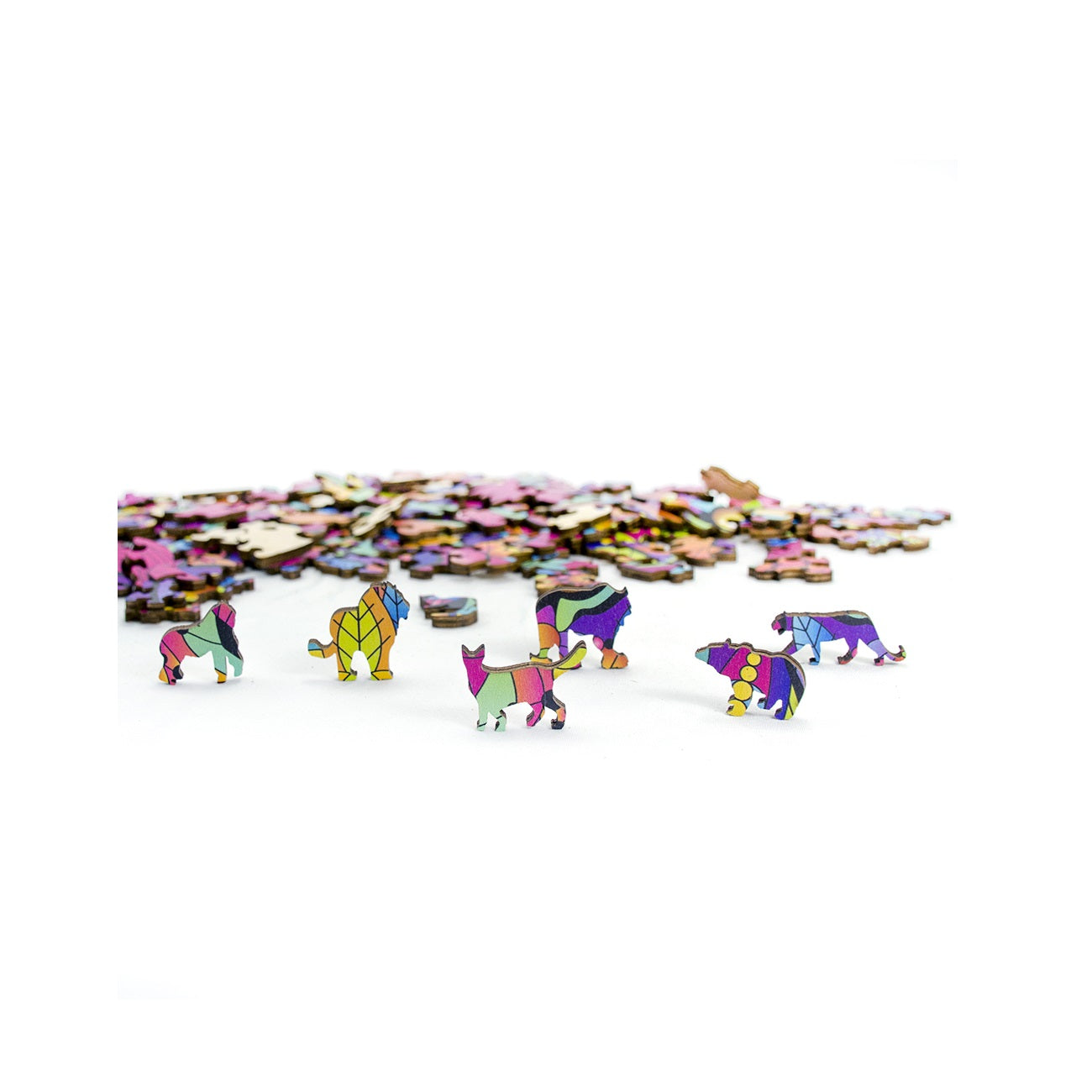 Rainbow Wooden Jigsaw - Tiger