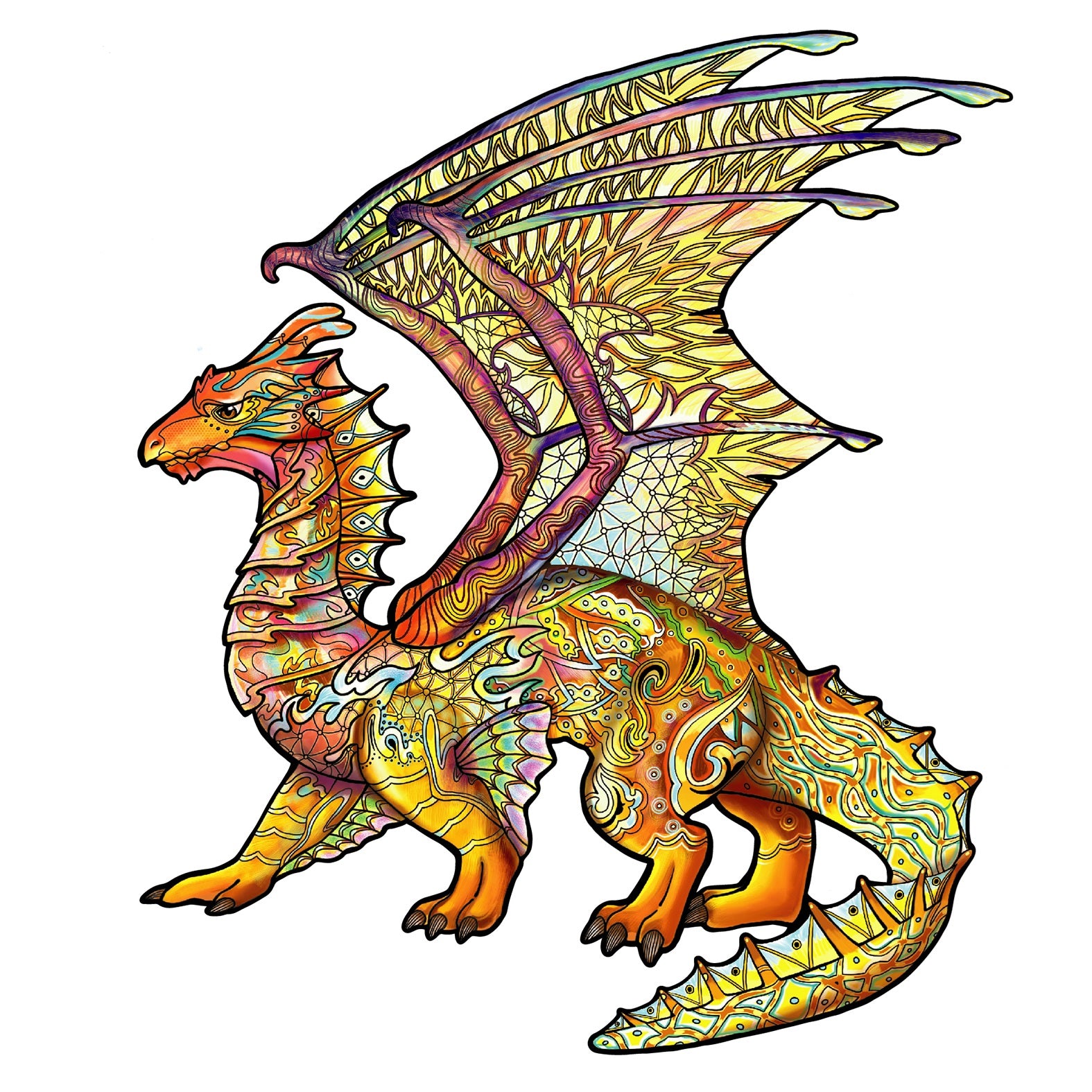 Rainbow Wooden Jigsaw - Dragon - 104 Pieces